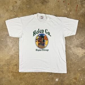 Vintage‎ Helen GA Alpine Village Oktoberfest T-Shirt Men’s XL White 90s Oneita